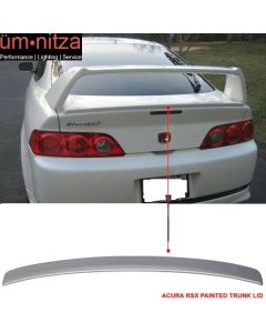 Fits 02-06 RSX Aspec Style Trunk Spoiler Painted Satin Silver Metallic #NH623M