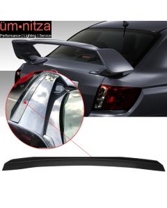 Fits 08-14 Subaru WRX STI Top Gurney Flap Add-On Trunk Spoiler Wing Matte Black