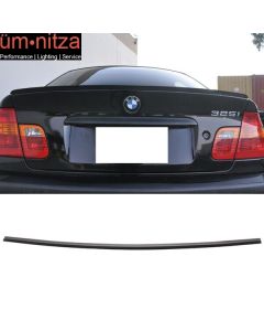 Fits 99-05 Fit BMW E46 3 Series 4Dr PV Style Unpainted Trunk Spoiler - PU Flexible