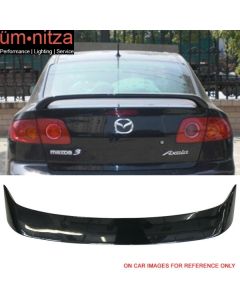 Fits 04-09 Mazda 3 Sedan OE Factory Style Trunk Spoiler Painted #16W Black Mica