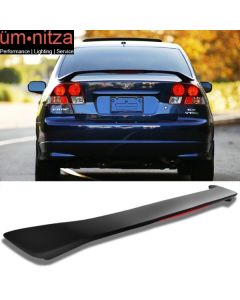 Fits 01-05 Honda Civic OE Style Trunk Spoiler W/LED 3rd Brake Light Matte Black