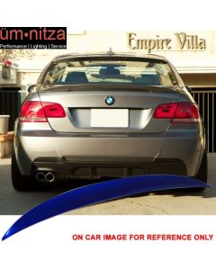 Fits 07-13 Fit BMW E92 2Dr High Kick Trunk Spoiler Paint Montego Blue Metallic #A51