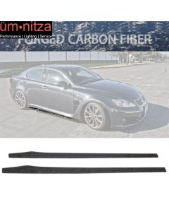 Universal 77.5" Side Skirts Extension Flat Bottom Line Lip Forged Carbon Fiber