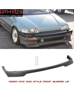 Fits 88-91 Honda Civic IKON Style Front Bumper Lip Spoiler Bodykit Unpainted PU