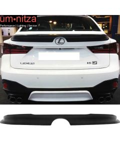 Fits 14-16 Lexus IS250 IS300 IS350 F Sport Unpainted ABS Rear Trunk Spoiler