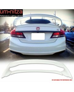 Fits 12-15 Honda Civic 9th 4DR Mugen Style Rear Trunk Spoiler Wing NH578 White