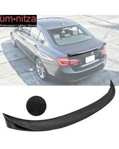 Fits 12-18 Fit BMW F30 3 Series Sedan F80 M3 A Style Trunk Spoiler - Carbon Fiber