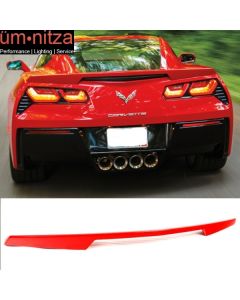 Fits 14-19 Chevy Corvette C7 ABS Trunk Spoiler Painted Torch Red # WA9075