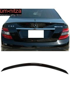 Fits 08-14 Benz C-Class W204 Sedan Trunk Spoiler Painted #040 Black