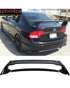 Fits 06-11 Civic Sedan Mugen Trunk Spoiler Painted Crystal Black Pearl #NH731P