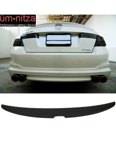 Fits 08-12 Honda Accord 4DR Sedan OE Style Rear Trunk Spoiler Wing Unpainted ABS