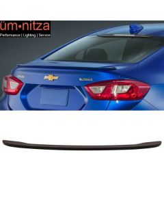 Fits 16-19 Chevrolet Cruze OE Style Rear Trunk Spoiler Wing Lip Matte Black ABS