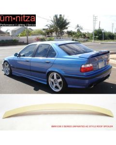 Fits 1992-1998 BMW E36 3 Series 4-Door Sedan AC Style Rear Roof Spoiler - ABS