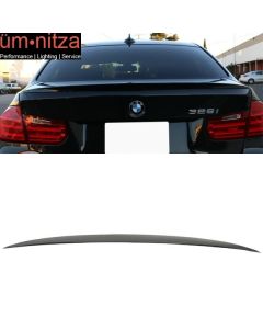 Fits 12-18 BMW 3 Series F30 Sedan 4Dr Unpainted Rear Trunk Spoiler Wing Lip ABS