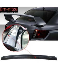 Fits 08-14 Subaru WRX STi Top Gurney Flap Add-On Trunk Spoiler Wing Transparent