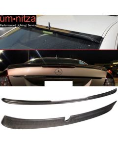 Fits 03-09 E-Class W211 Sedan Carbon Fiber CF Roof Wing & AMG Trunk Spoiler