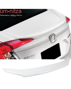 Fits 16-18 Civic X Sedan OE Trunk Spoiler Painted White Orchid Pearl # NH788P