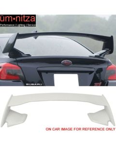 Fits 15-19 Subaru WRX STI Style ABS Trunk Spoiler Painted #37J Satin White Pearl