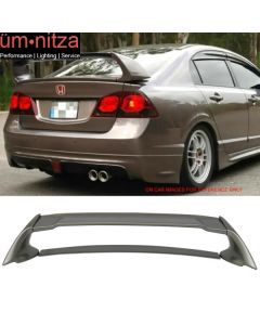 Fits 06-11 Civic Sedan Mugen Trunk Spoiler Painted #NH701M Galaxy Gray Metallic