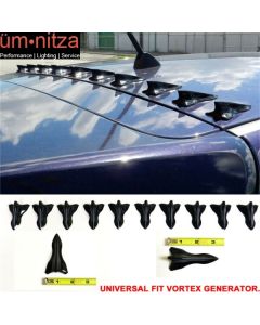 Universal Fit Black V Style Generator Shark Fin Spoiler Diffuser Jet PP 10 Pcs