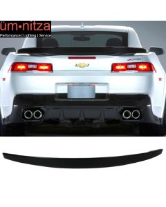 Fits 14-15 Chevy Camaro Z28 Style Rear Trunk Spoiler Painted WA8555 GLOSS BLACK