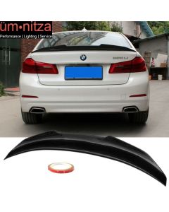 Fit 11-17 BMW 5-Series F10 PSM Style Carbon Fiber CF Rear Trunk Spoiler Lip Wing