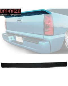 Fits 07-14 GMC Sierra SS Black PU Rear Trunk Tailgate Spoiler Wing 3Pc Set