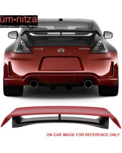 Fits 09-19 370Z Z34 Trunk Spoiler Painted 2 Tone #A54 Vibrant Red #G41 Black