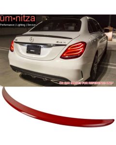 Fits 15-18 Benz W205 C Class Sedan AMG Trunk Spoiler Painted #590 Mars Red