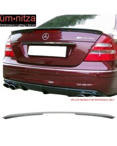 Fits 03-09 E-Class W211 AMG Trunk Spoiler Painted #744 Brilliant Silver Metallic