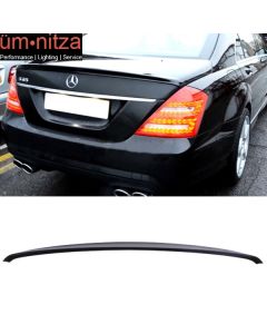 Fits 07-13 Benz W221 S-Class AMG Style Rear Trunk Spoiler Wing Painted 197 Black