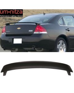 Fits 06-13 Chevy Impala Factory SS Style Unpainted Rear Trunk Spoiler Wing - ABS