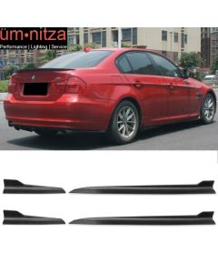 Fits 06-08 BMW E90 3 Series Sedan 4 Door Side Skirts Rocker Panels 4PCS (PP)