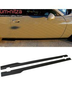 Fits 15-23 Dodge Challenger SXT Style Black Primer PP Side Skirts Diffusers Lips