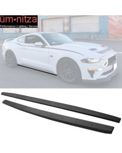 Fits 15-23 Ford Mustang Side Skirts Extension OE Textured Black PP