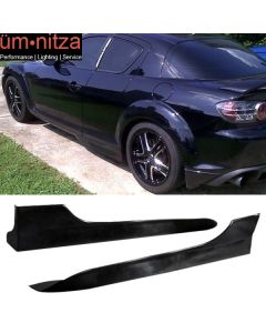 Fits 04-10 Mazda RX8 Poly- Side Skirts Pair PU Left Right 2PCS