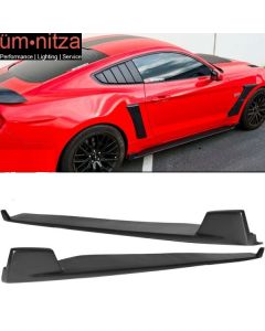 Fits 15-23 Mustang Side Skirts 2 Fin Style Rocker Panel Extension Side Skirts PP