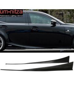 Fits 14-16 Lexus IS250 IS350 ISF  Black Side Skirts Kit - PU