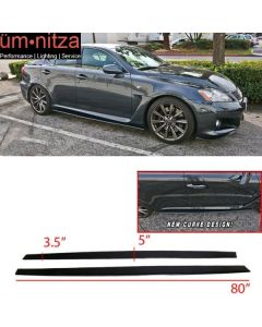 80 x 5 Curve Designed Flat Bottom Line Side Skirt Extensions