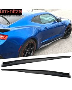 Fits 16-23 Chevrolet Camaro ZL1 Style Side Skirts Extension Rocker Panel PP Pair