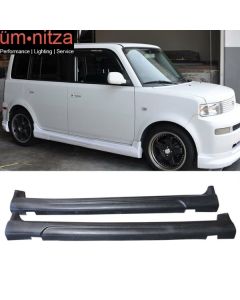 Fits 03-07 Scion xB Wagon K-Style Side Skirts Extension Rocker Panel Pair PU