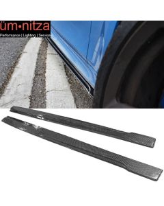 Fits 14-19 Fit BMW F82 M4 E Style Side Skirts Extension 2PC - Carbon Fiber CF