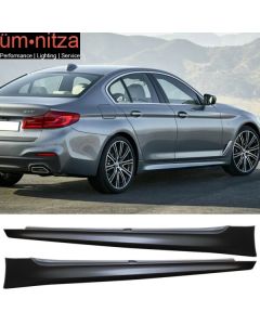 Fits 17-23 BMW G30 5 Series MT-Tech Side Skirt Extension Unpainted Black Pair