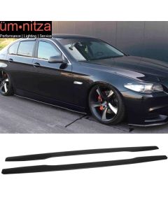 Fits 11-16 BMW F10 5 Series IKON Style 2PC Side Skirts Extension Rocker Panel PP