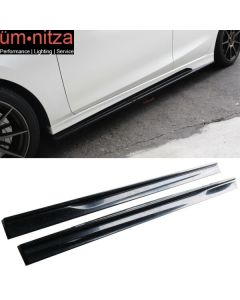 Fits 14-18 Mazda 3 4/5DR K-Style Side Skirt Extension Unpainted Black ABS