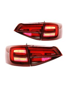 2015 2016 2017 VW Jetta MK6 Euro Dark Cherry LED Taillights w/ Rear Fog MK6.5