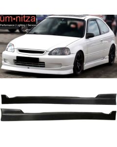 Fits 96-00 Honda Civic CS Style Side Skirts Pair PU