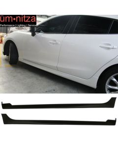 Fits 14-18 Mazda 3 Sedan Hatchback MP Style Side Skirt Extension Unpainted PP