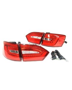 11-14 VW Jetta MK6 Sedan Audi Style LED Taillights - Cherry Red