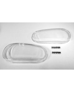 99-05 VW MK4 GOLF GTI R32 REPLACEMENT GLASS HEADLIGHT LENSES - PAIR